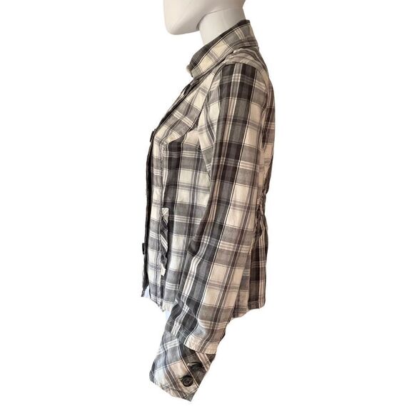 Aeropostal Women’s Cotton Plaid Double-breasted Jacket, Excellent condition, SzM - Picture 3 of 6